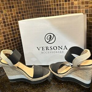 Versona Wedge high heel sandal pumps | size 6